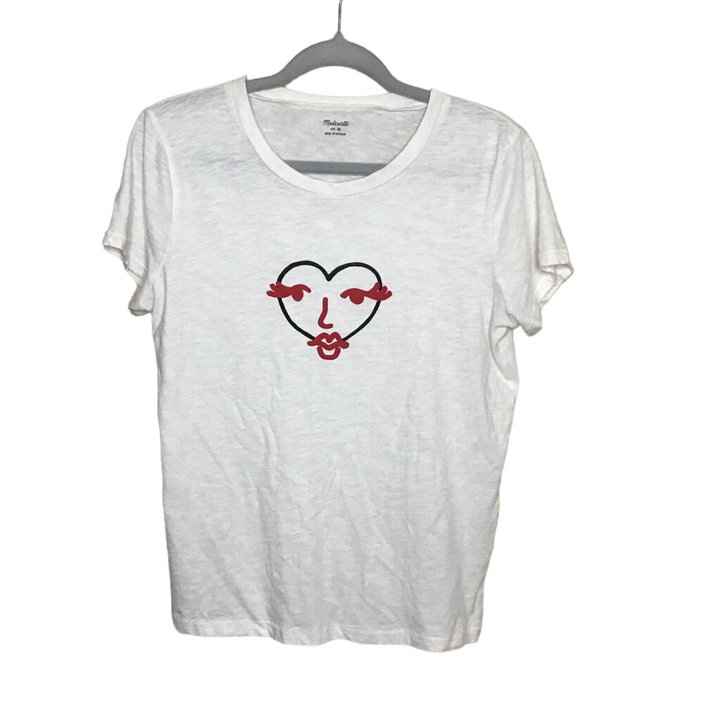 Madewell Heart Face Tee Size M